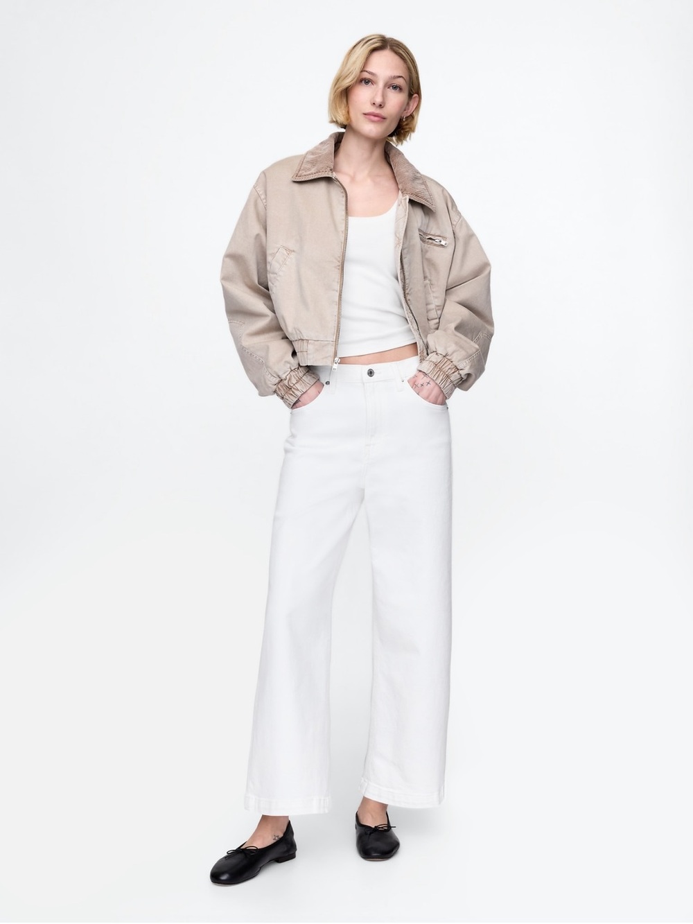 NWT High Rise Stride Wide-Leg Ankle Jeans Gap - Picture 5 of 8